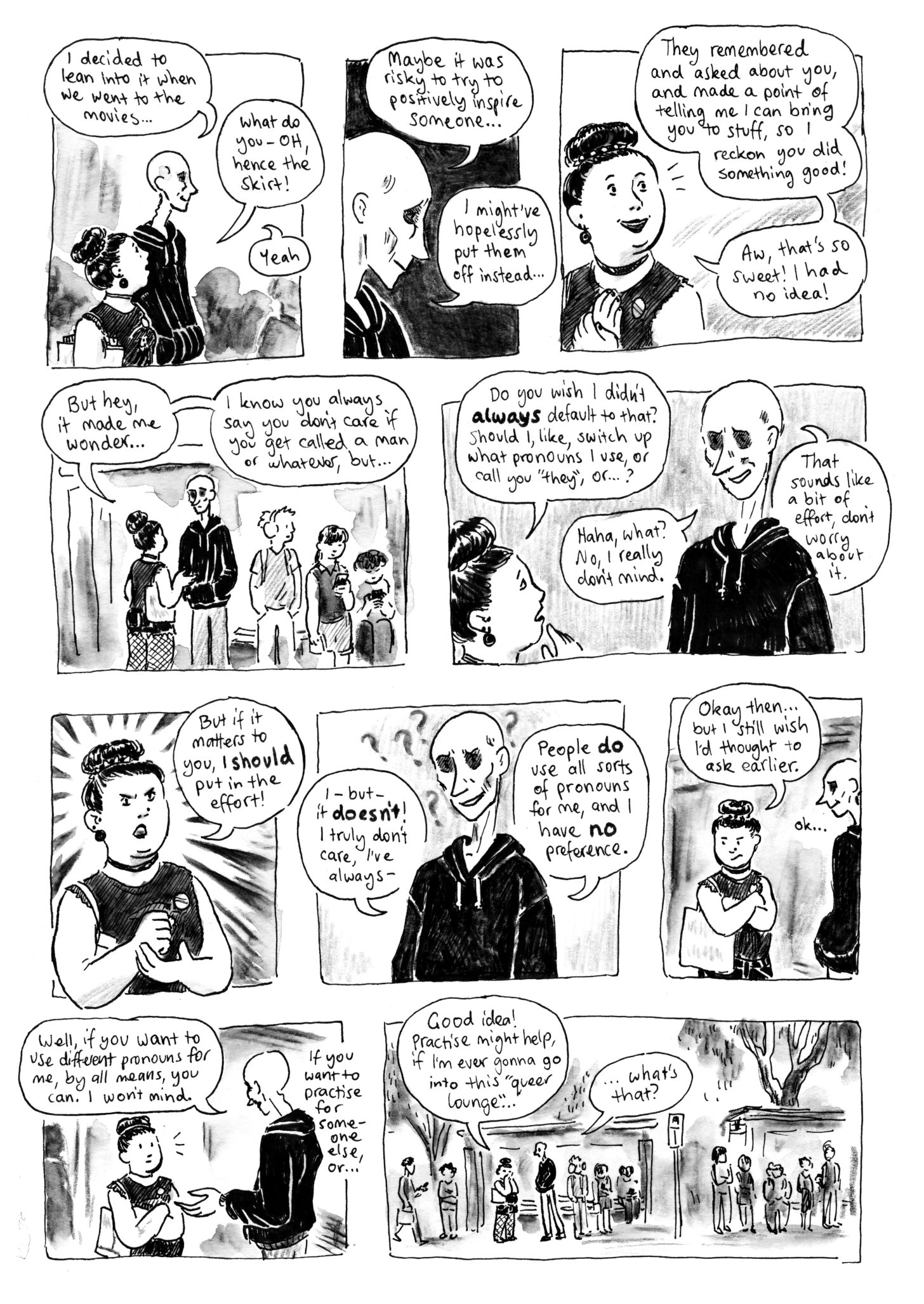 listen it's 2014 and I just read a booklet informing me I should never assume anybody's pronouns!!!!!! listen it's 2014 and I just read a booklet informing me I should never assume anybody's pronouns!!!!!!